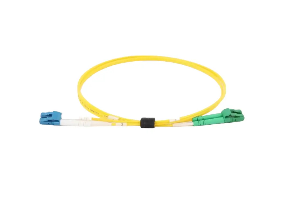 [OS2-LC-LC/APC0.3] Fiber optic patch cord OS2 SM 9/125 LC-LC/APC (0.3m, Yellow)