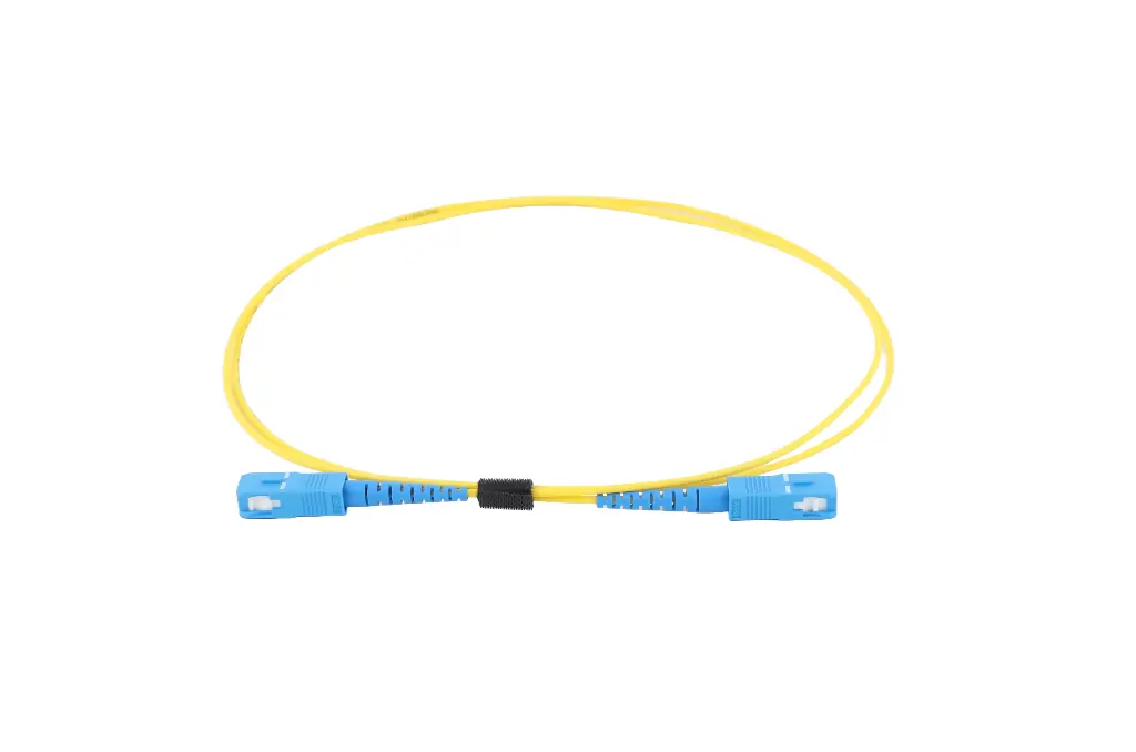 [OS2-SC-SC-SPX0.3] Fiber optic patch cord OS2 SM 9/125 SC-SC Simplex (0.3m, Gul)