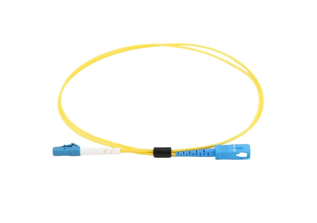 [OS2-LC-SC-SPX0.3] Fiber optic patch cord OS2 SM 9/125 LC-SC Simplex (0.3m, Yellow)