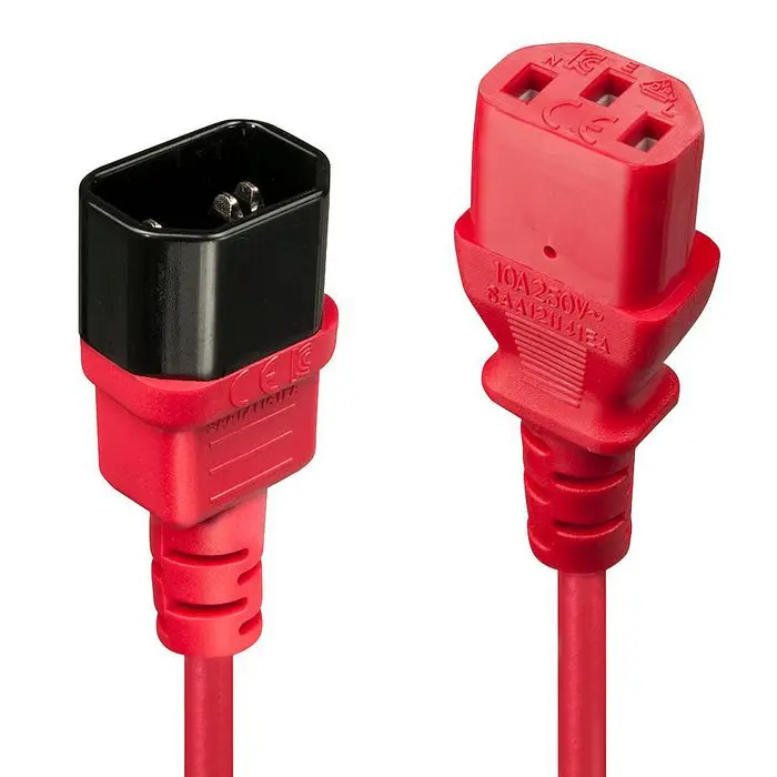 Extension Cable IEC Red 1m