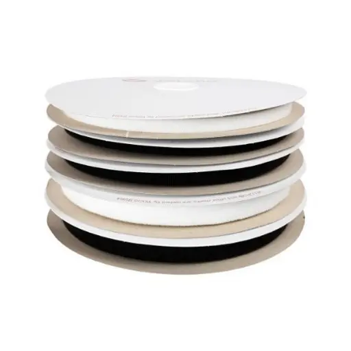 [TF-KBBR10] Kardborrband 10mm svart, 25m rulle